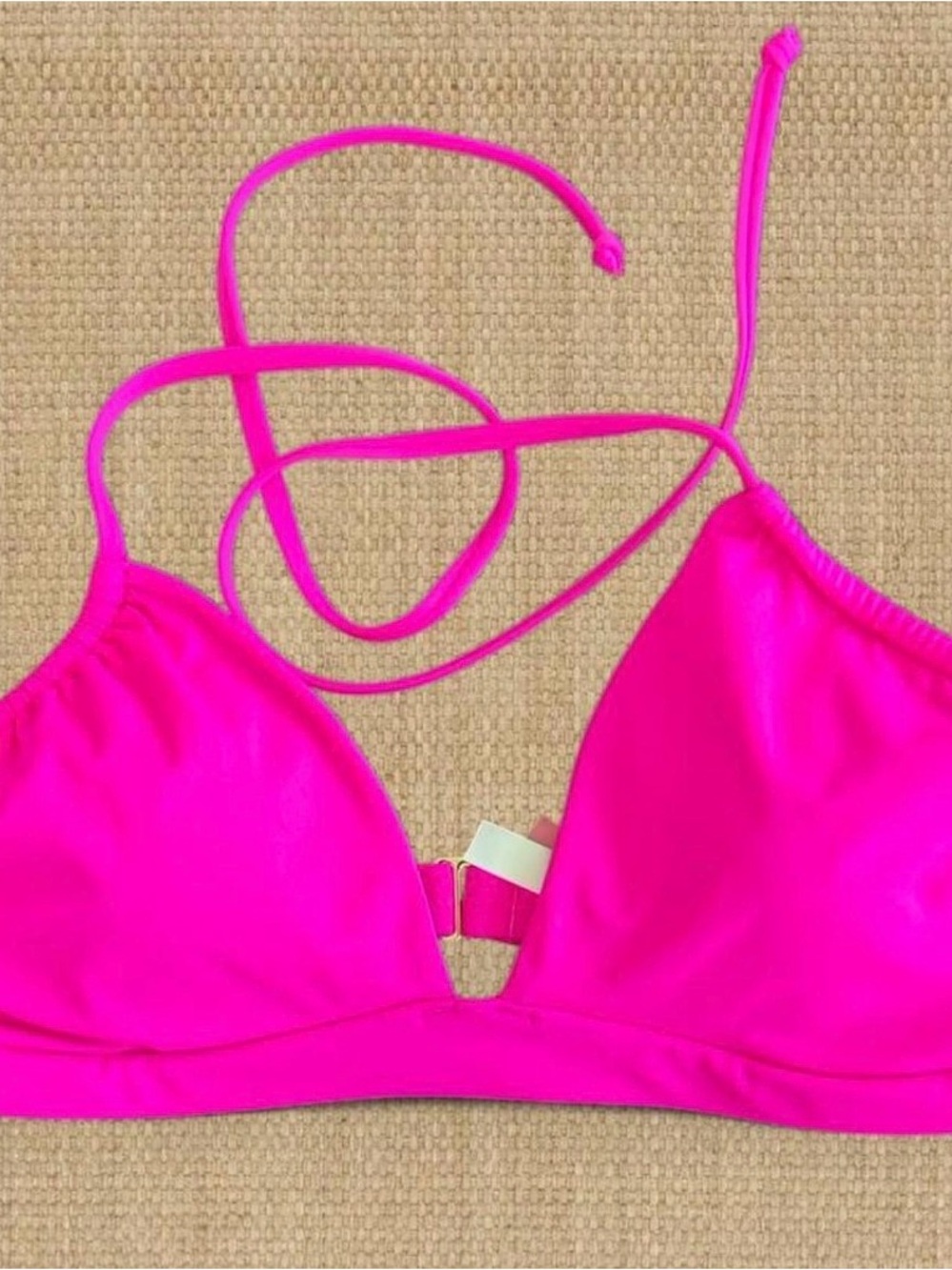 NWOT Victoria Secret Neon Pink Triangle Bikini Top